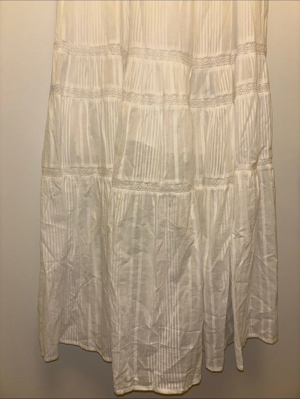 A&F 100% Cotton Tiered Flowy Maxi Dress XS